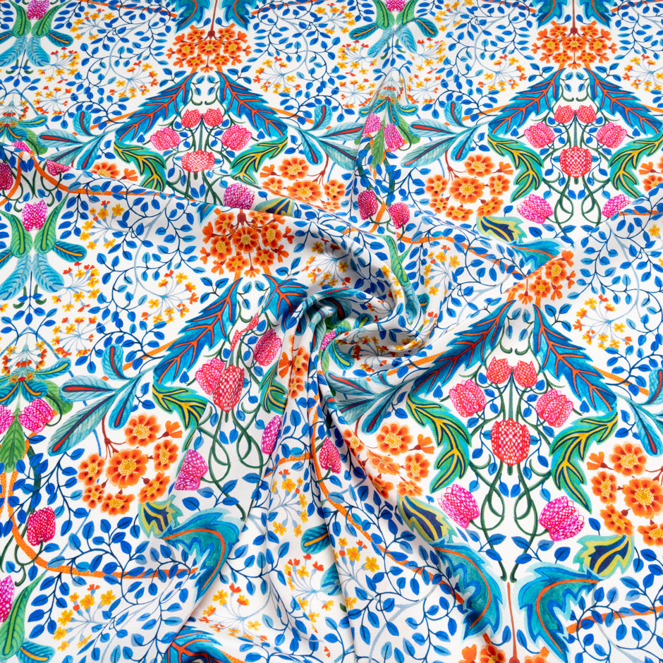 Vibrant Liberty Silk Crêpe de Chine
