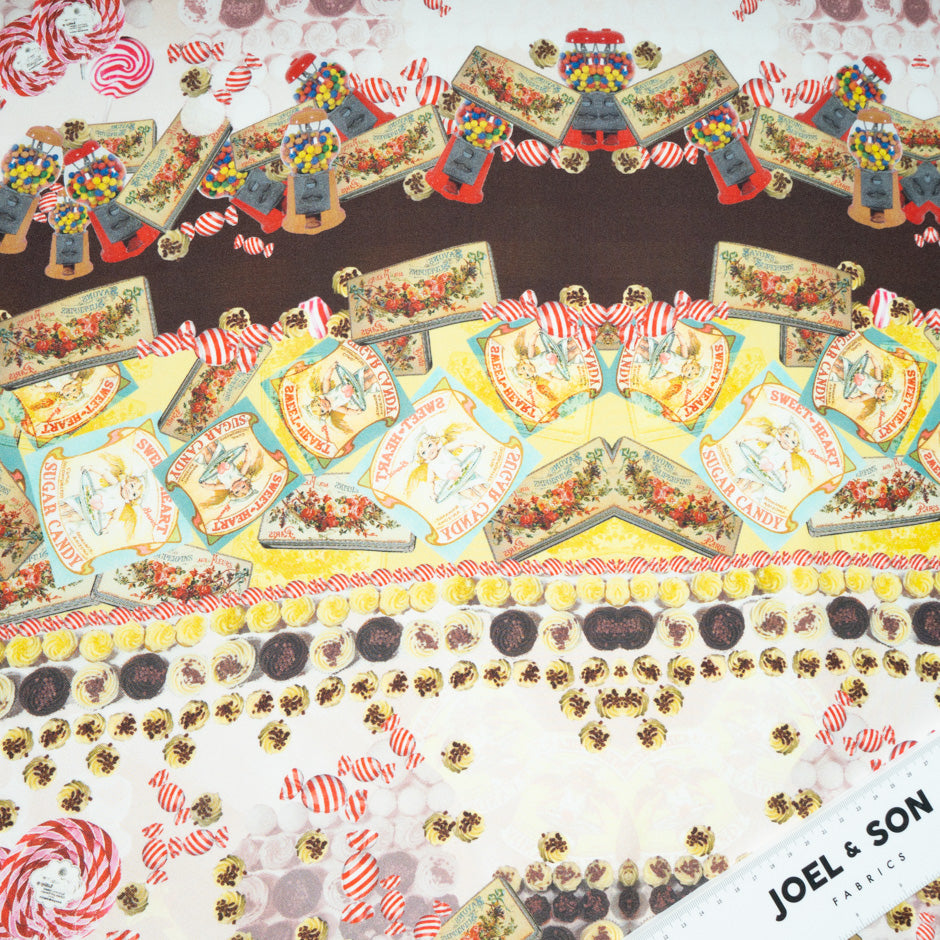Candy Cane Theme Pure Silk Twill