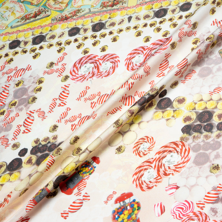 Candy Cane Theme Pure Silk Twill
