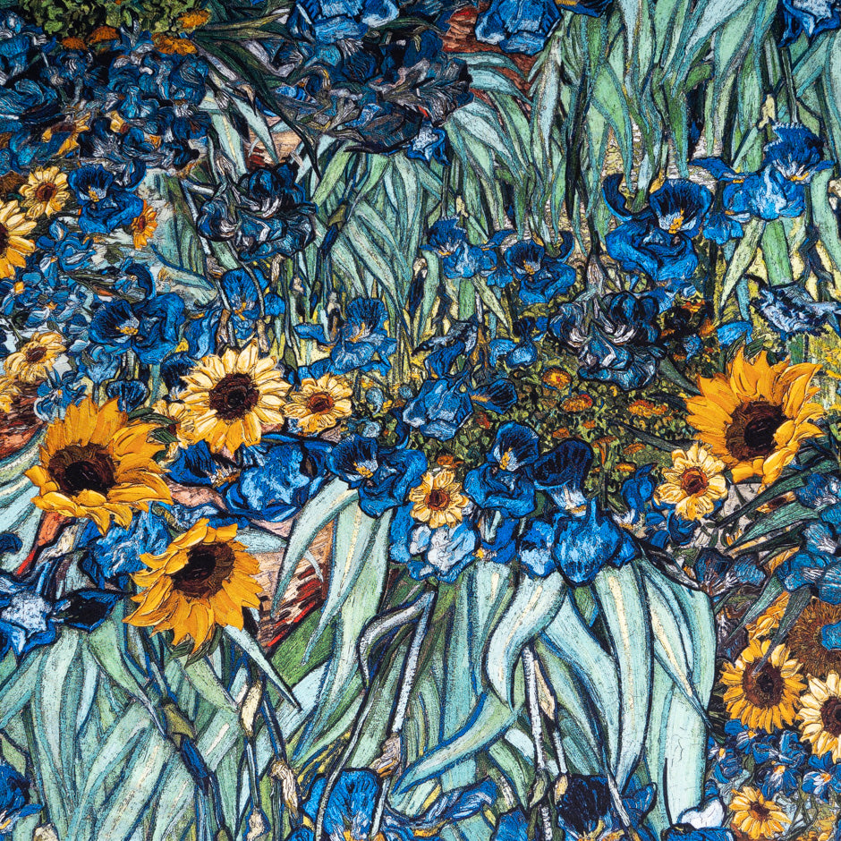 'Van Gogh' Style Printed Pure Silk Crêpe de Chine