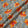 Orange Floral Paisley Printed Pure Linen