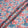 Salmon Pink Floral & Blue Paisley Printed Pure Linen