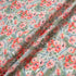 Salmon Pink Floral & Paisley Printed Pure Linen