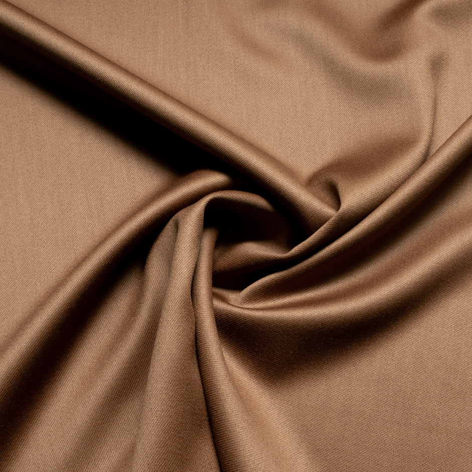 Toffee Brown Pure Wool Faille