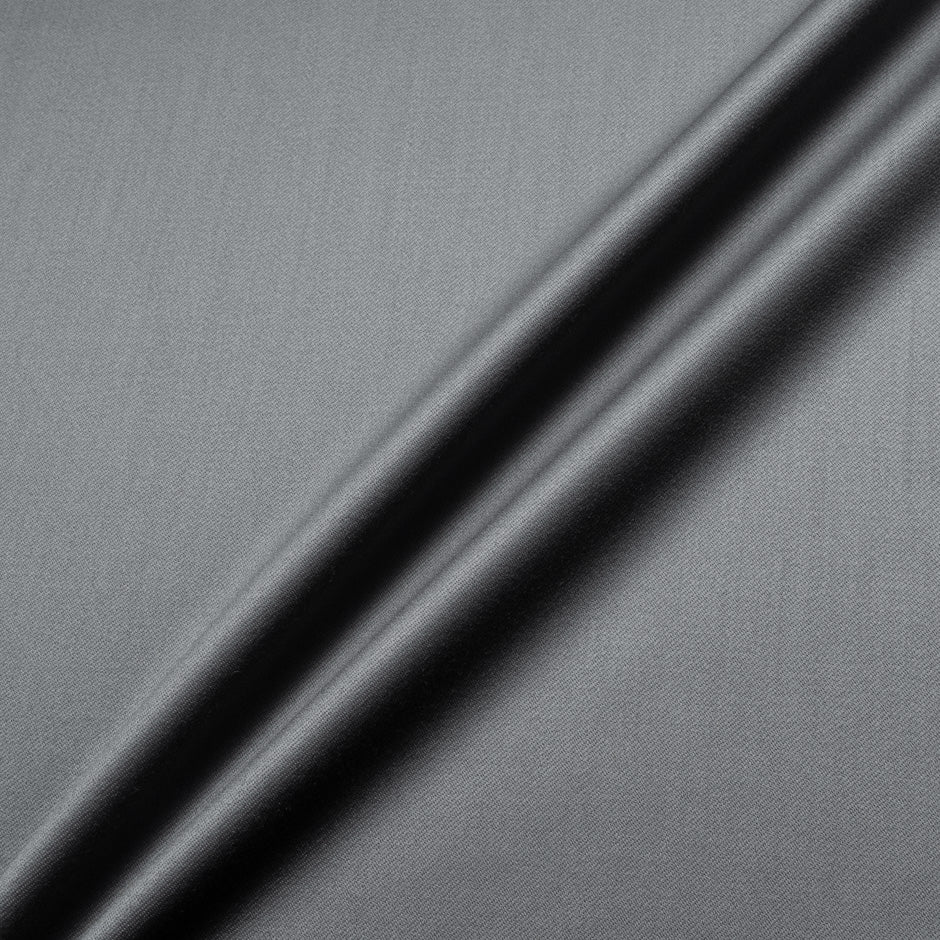 Elephant Grey Pure Wool Faille
