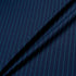 Aqua Pinstriped Navy Blue Pure Wool Faille