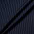 Lilac Pinstriped Midnight Blue Pure Wool Faille