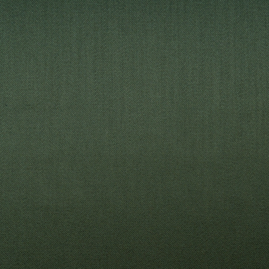 Dark Moss Green Pure Wool Faille