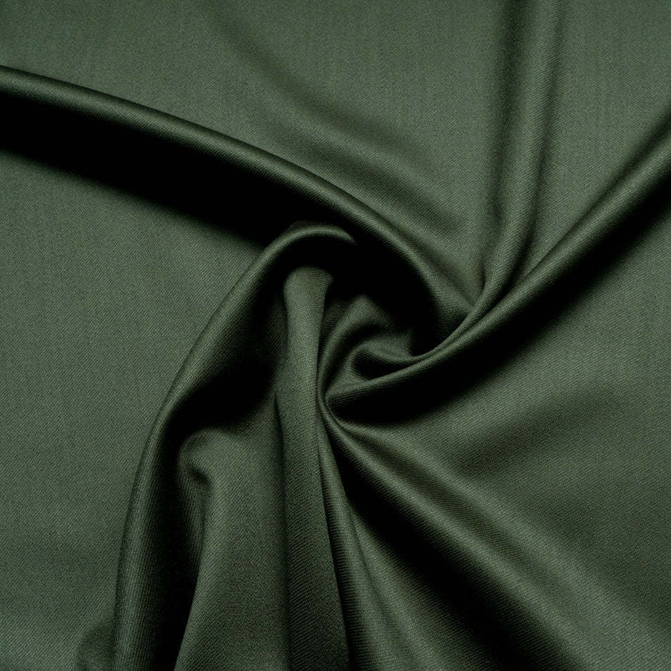 Dark Moss Green Pure Wool Faille