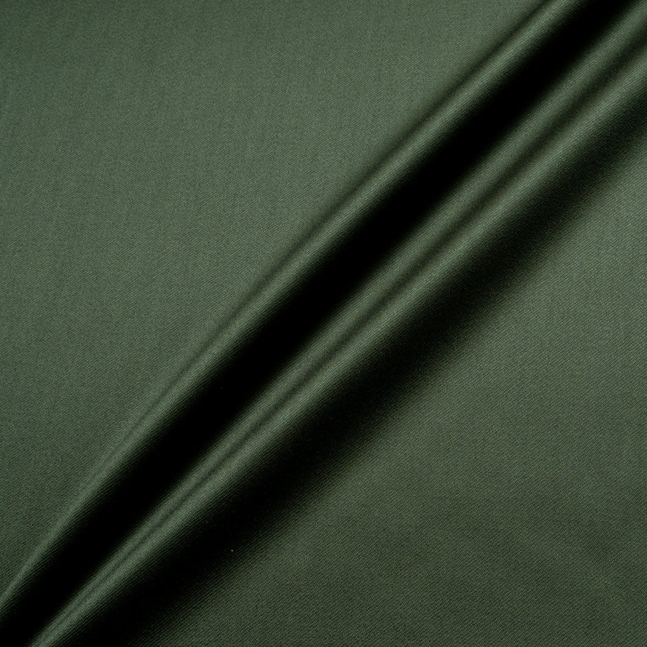 Dark Moss Green Pure Wool Faille