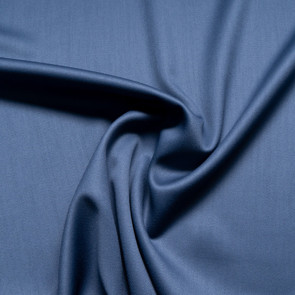 Dark Periwinkle Blue Pure Wool Faille