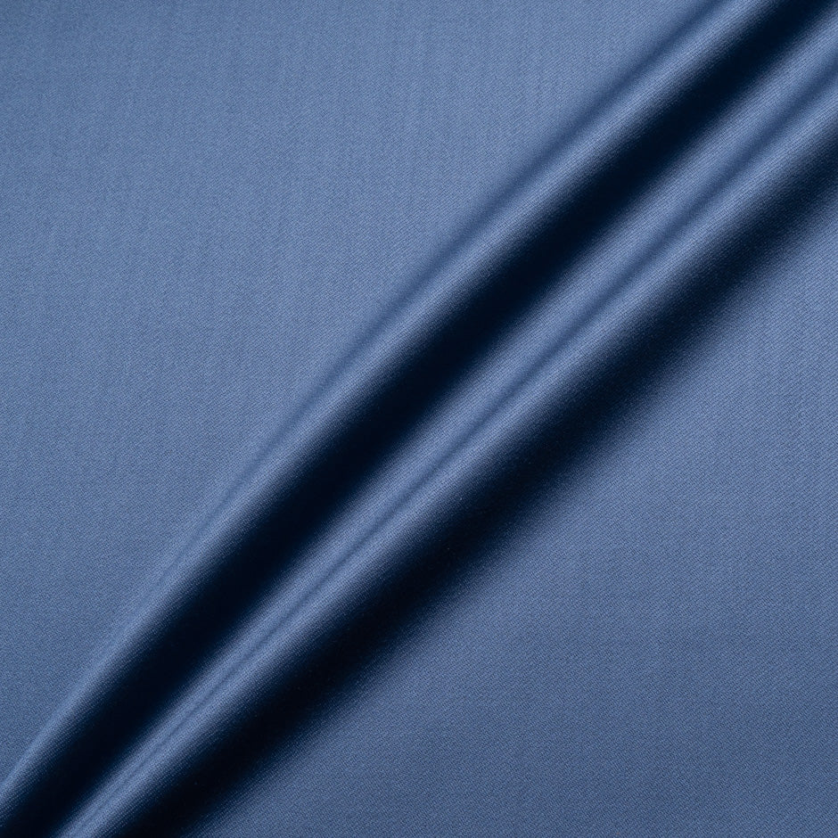 Dark Periwinkle Blue Pure Wool Faille