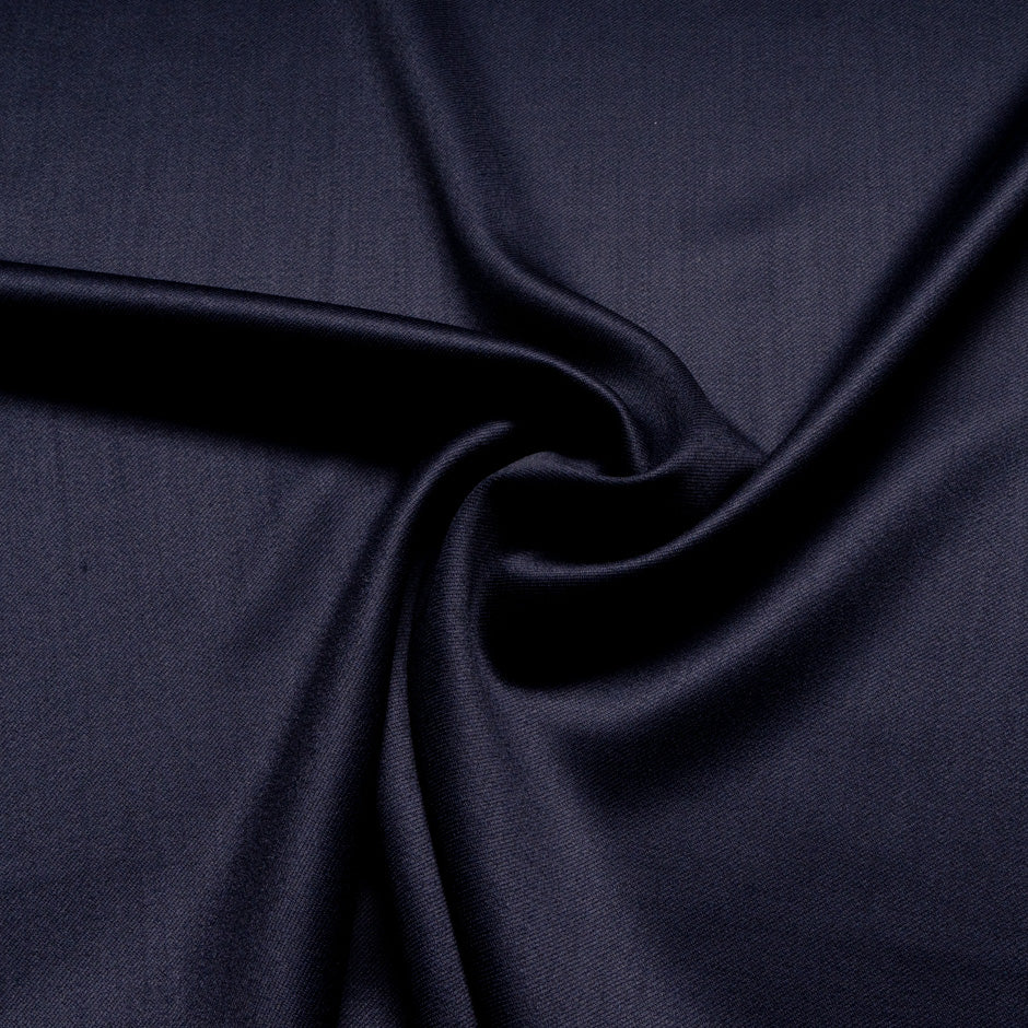 Midnight Blue Pure Wool Faille