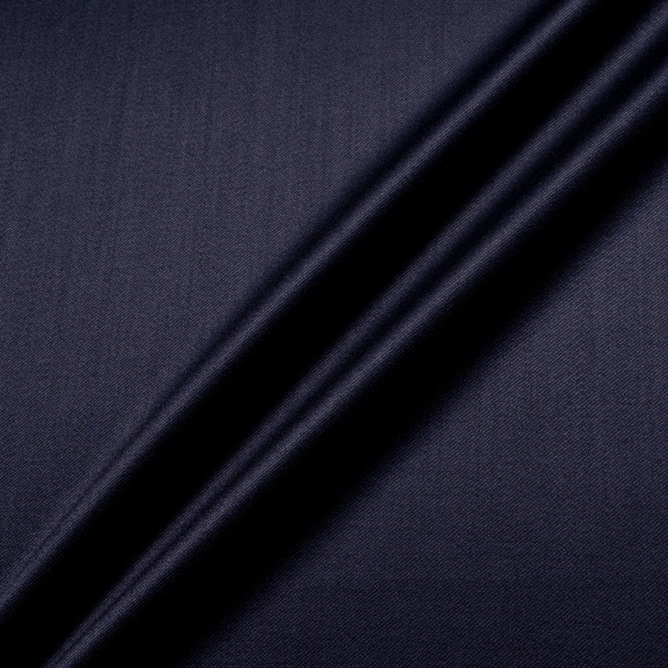 Midnight Blue Pure Wool Faille