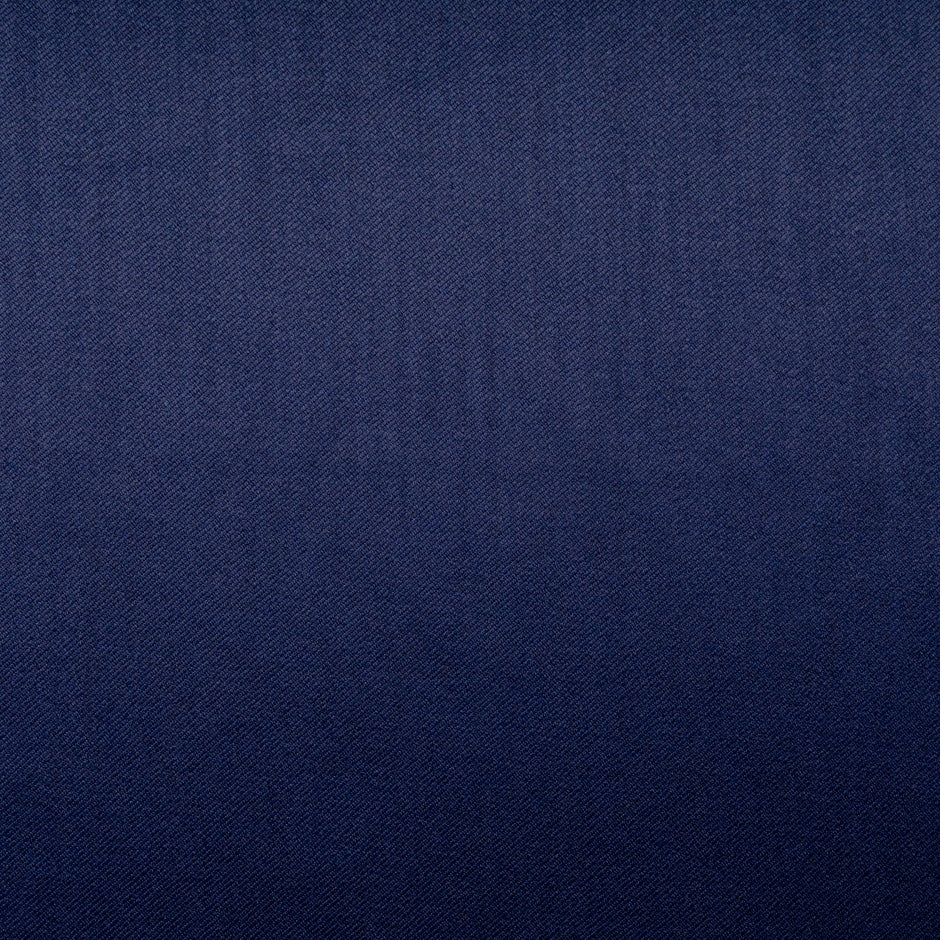 Navy Blue Pure Wool Faille