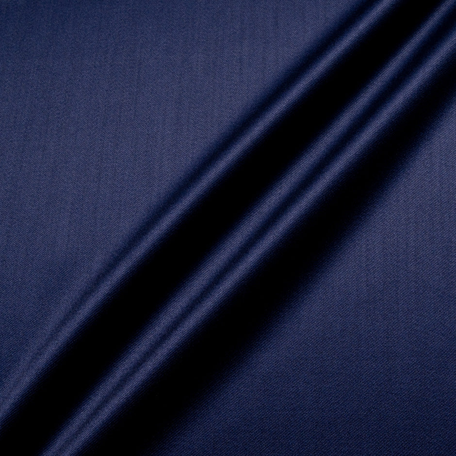 Navy Blue Pure Wool Faille