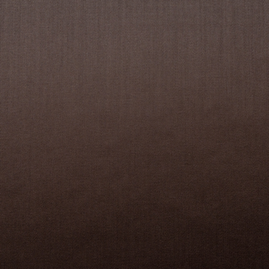 Coffee Brown Pure Wool Faille
