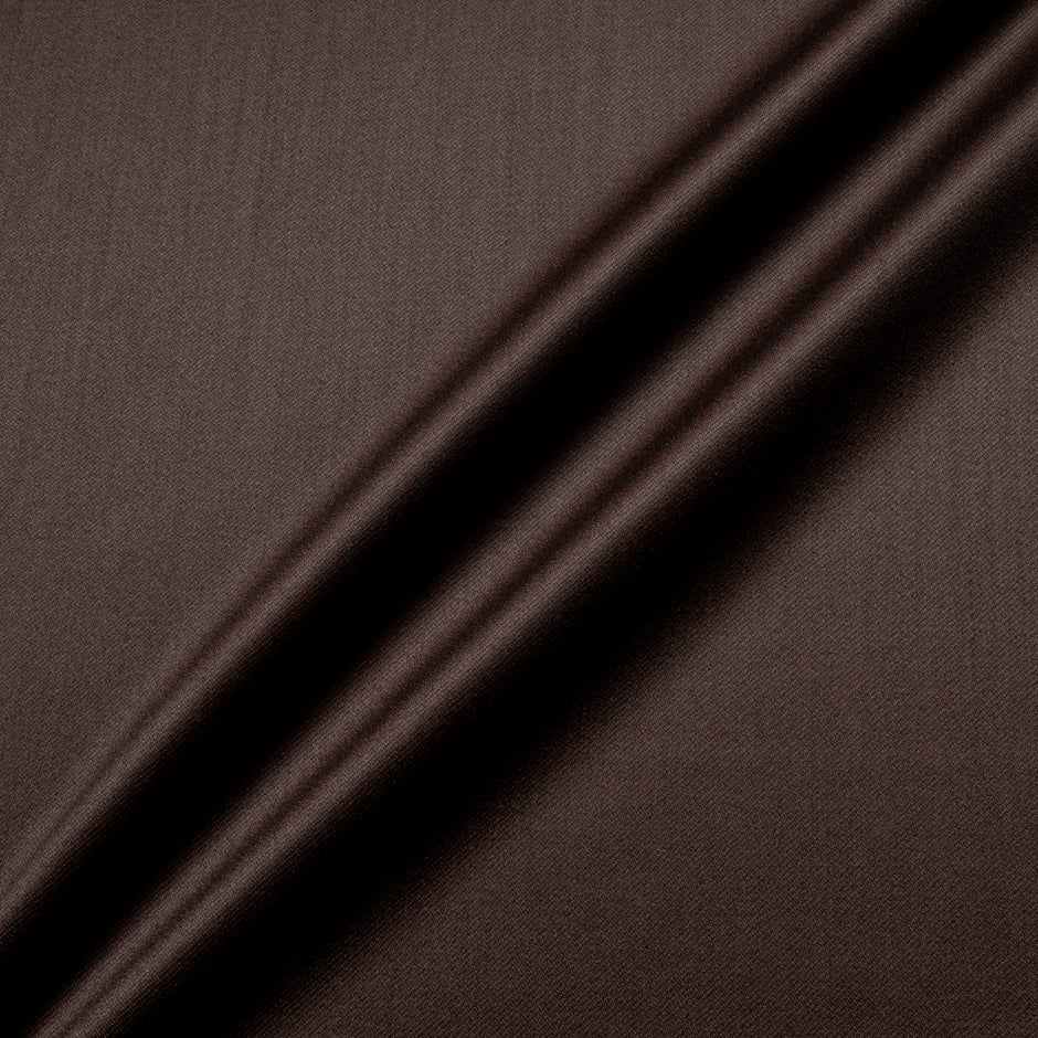 Coffee Brown Pure Wool Faille