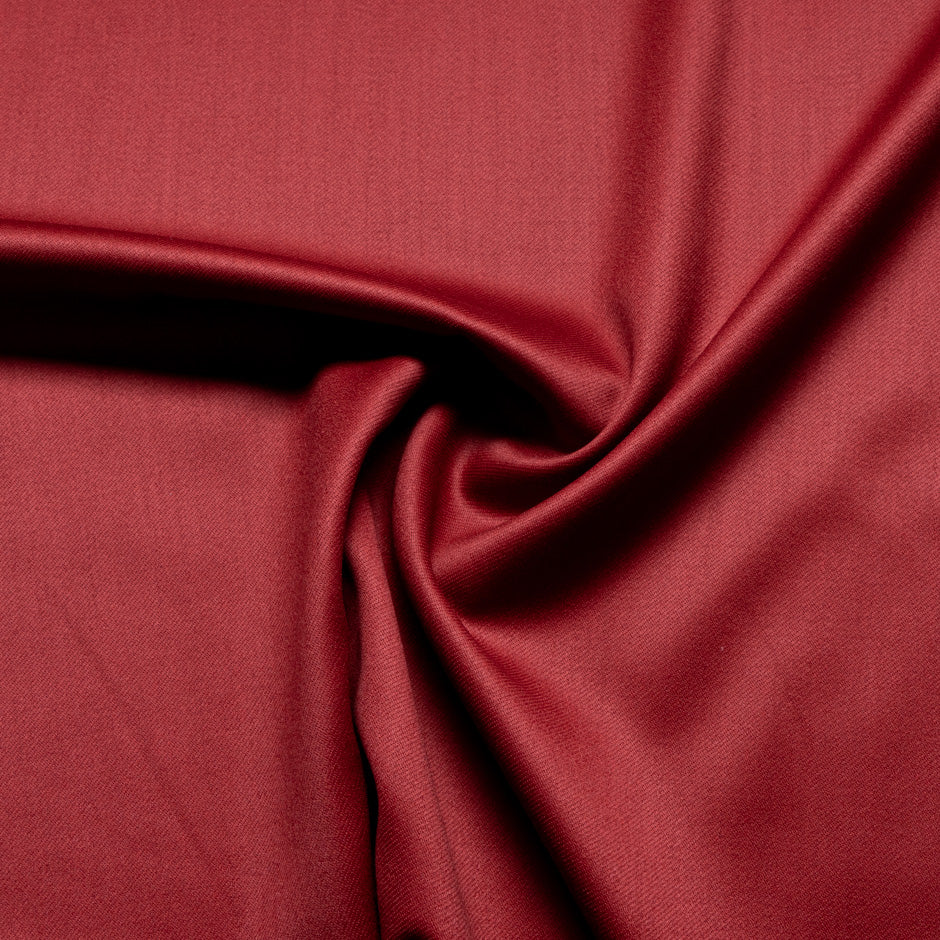 Deep Cherry Red Pure Wool Faille