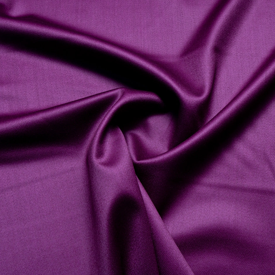 Rich Magenta Purple Pure Wool Faille