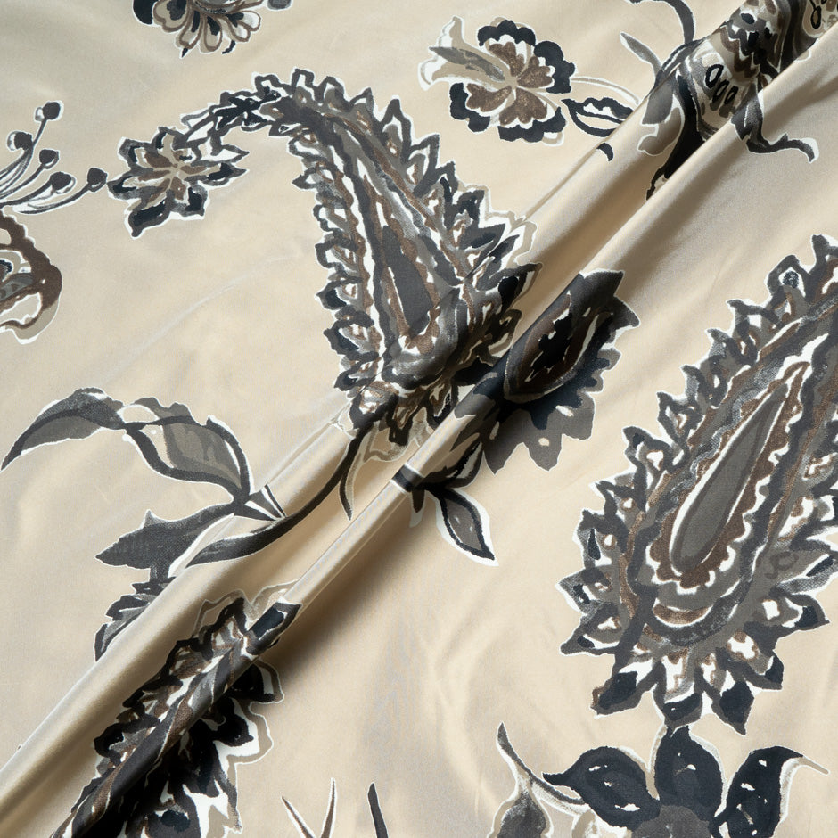 Bold Floral Printed Pure Silk Taffeta