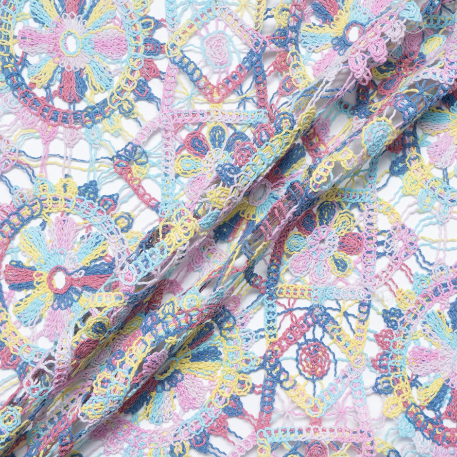 Pastel Coloured Cotton Knitted Lace