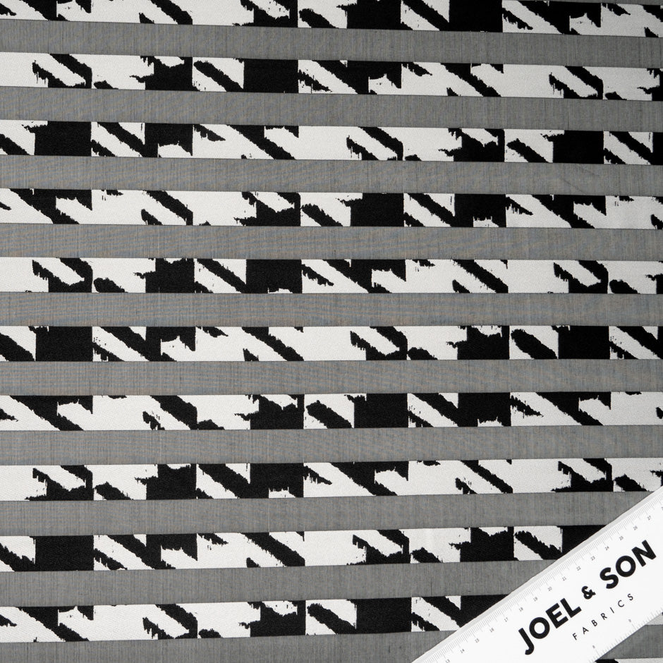 Houndstooth & Striped Black Organza
