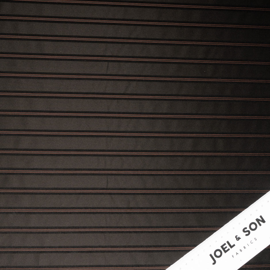 Brown Striped Dark Brown Microfibre Duchess