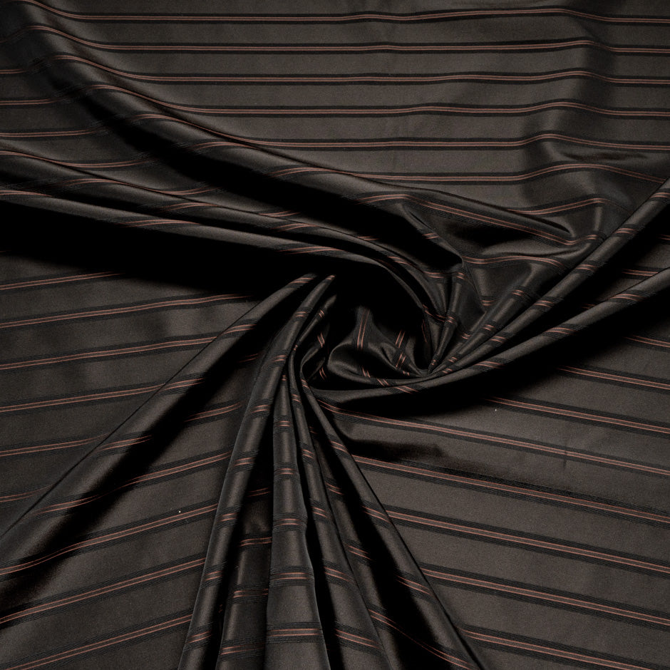 Brown Striped Dark Brown Microfibre Duchess
