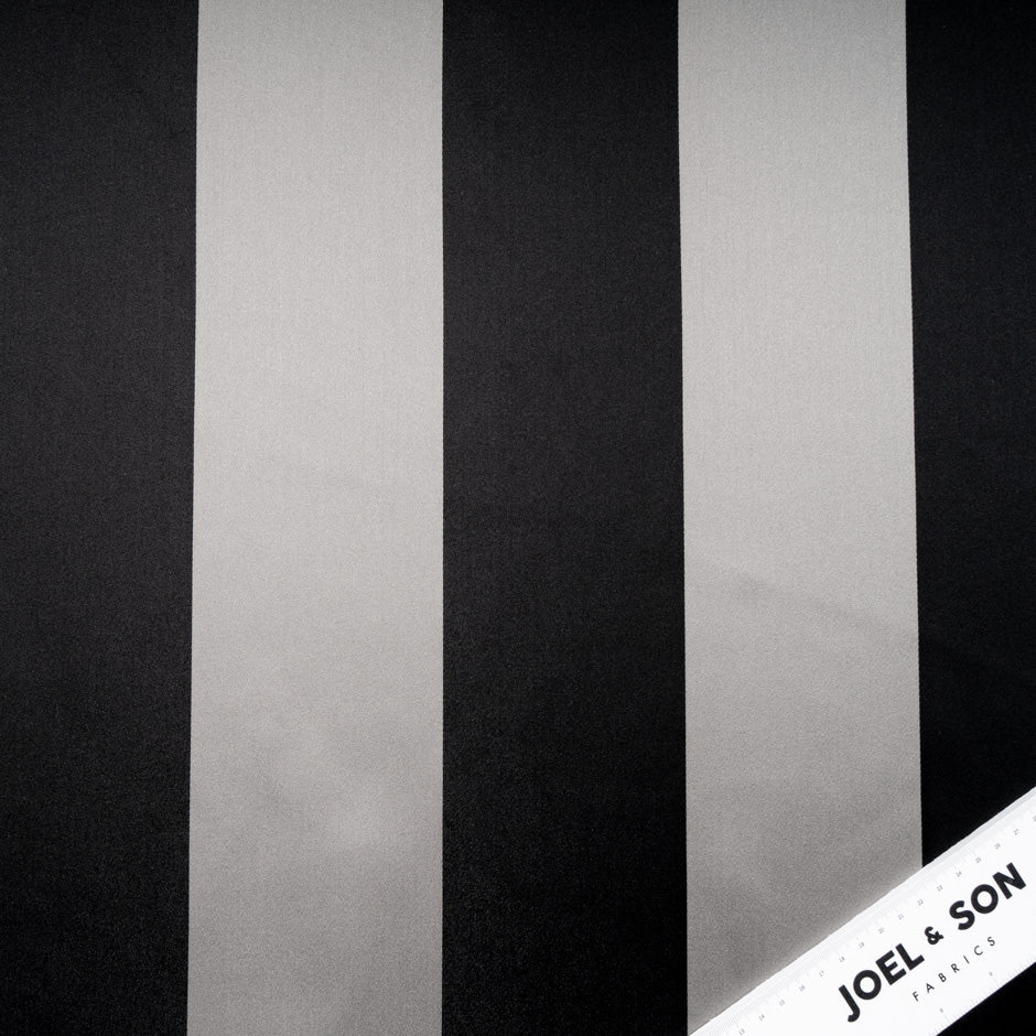 Grey & Black Wide Striped Microfibre Duchess