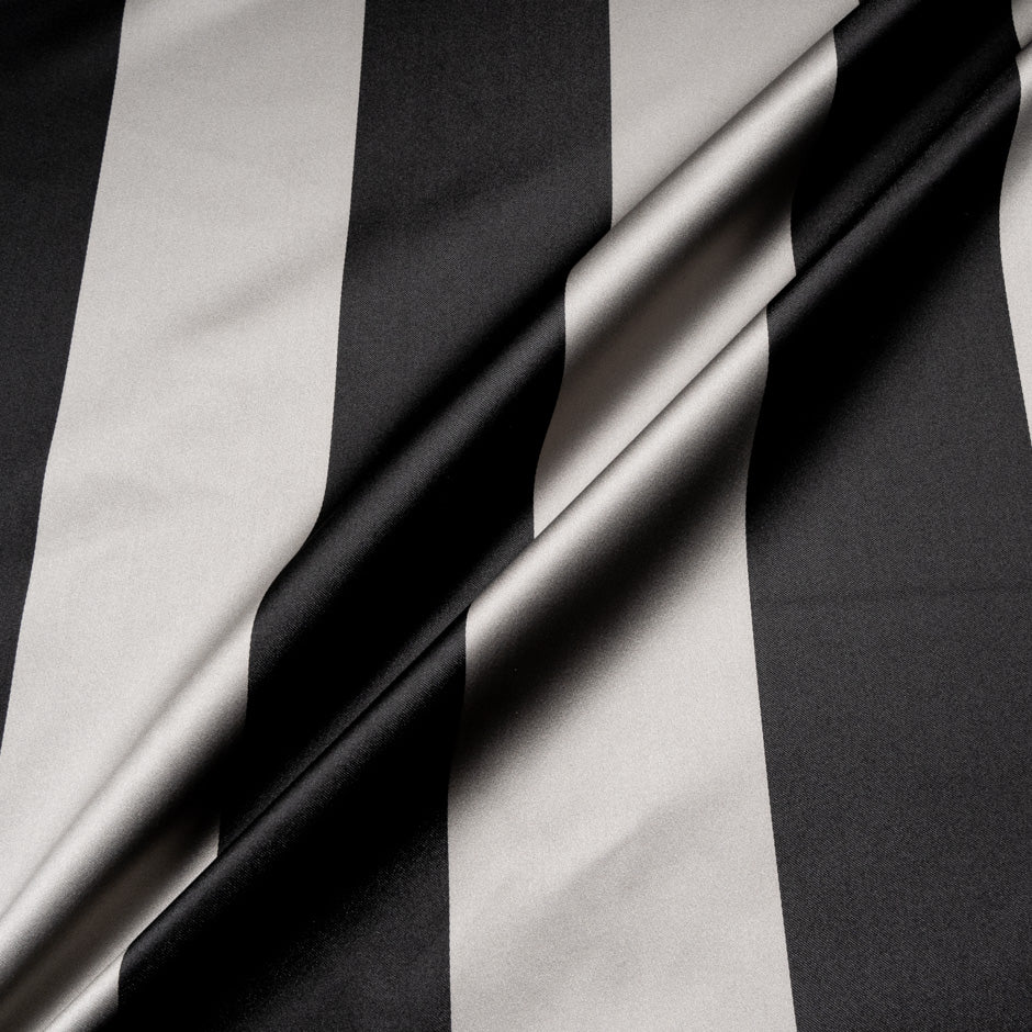 Grey & Black Wide Striped Microfibre Duchess