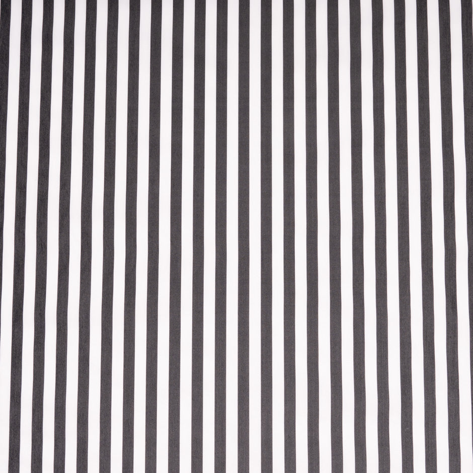 Monochrome Striped Waxed Finish Cotton