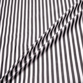 Monochrome Striped Waxed Finish Cotton