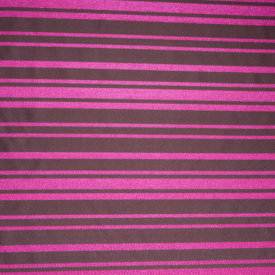 Metallic Pink & Brown Striped Microfibre