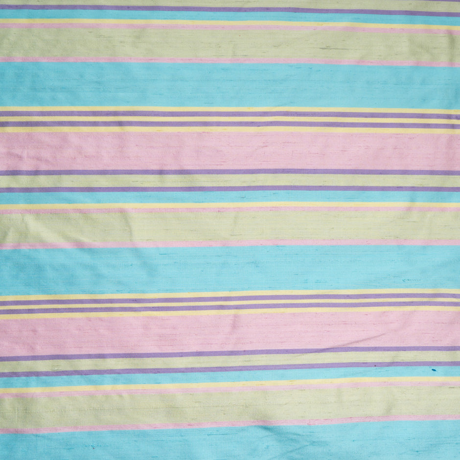 Pastel Coloured Striped Silk Dupion