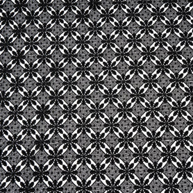 Black Geometric Floral Guipure Lace
