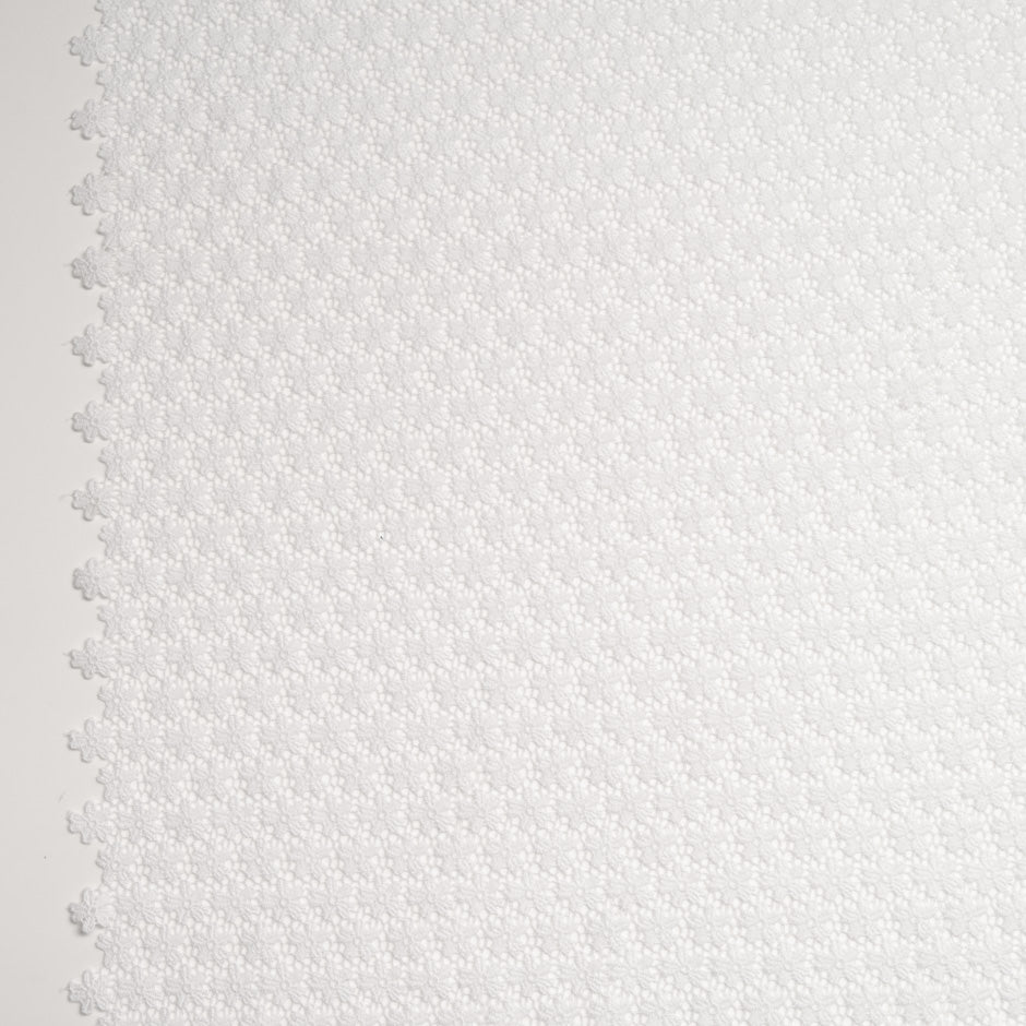 White Petite Floral Guipure Lace