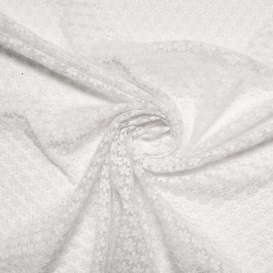 White Petite Floral Guipure Lace