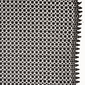 Black Petite Floral Geometric Guipure Lace