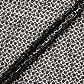 Black Petite Floral Geometric Guipure Lace