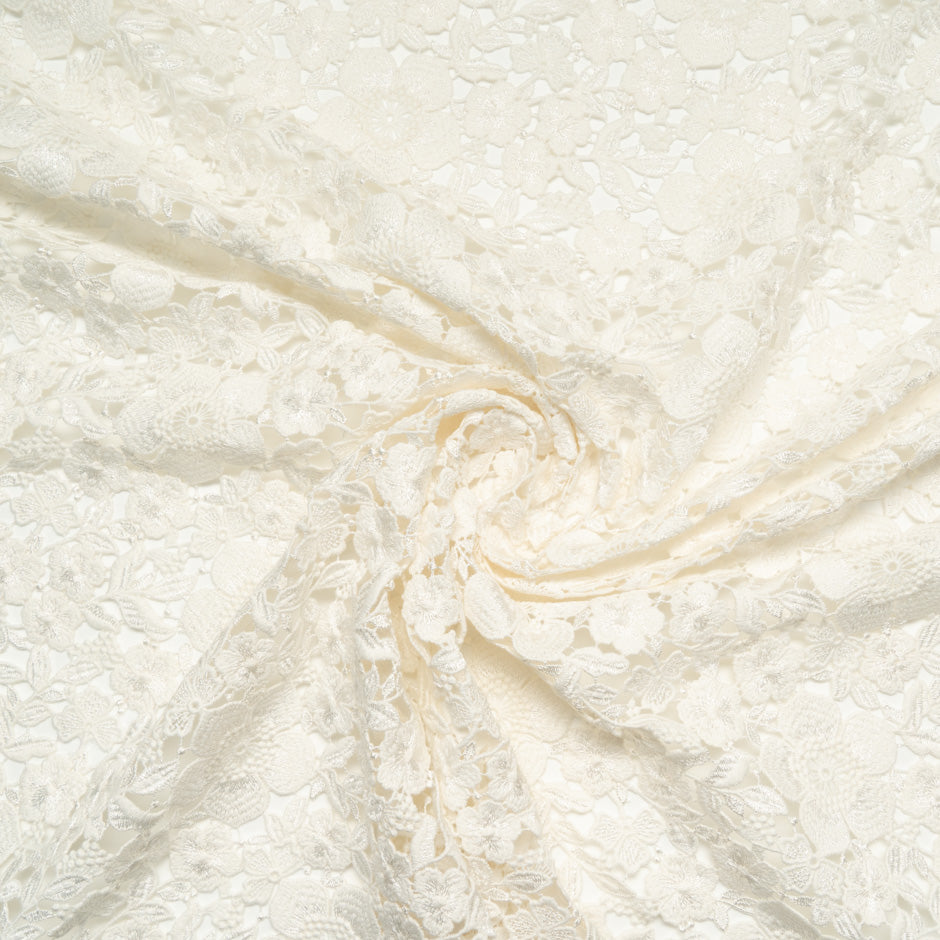 Ivory Floral Guipure Lace