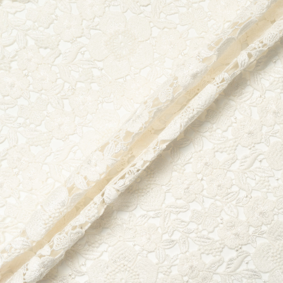 Ivory Floral Guipure Lace
