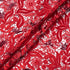 Cherry Red Velvet Leaf Guipure Lace