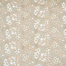 Champagne Petite Abstract Leaf Guipure Lace
