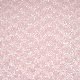 Baby Pink Floral Geometric Guipure Lace