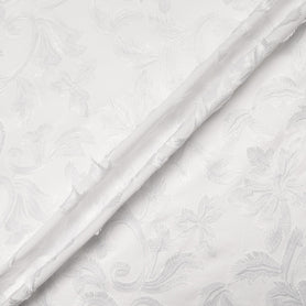 Floral Embroidered White Cotton
