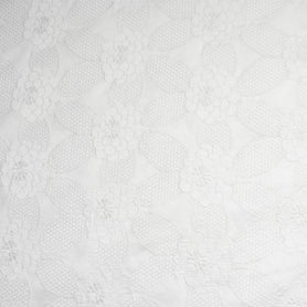 White Floral Embroidered Cotton Voile