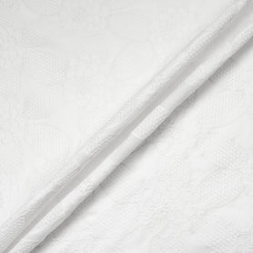 White Floral Embroidered Cotton Voile