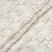 Beige Floral Ivory Open Weave