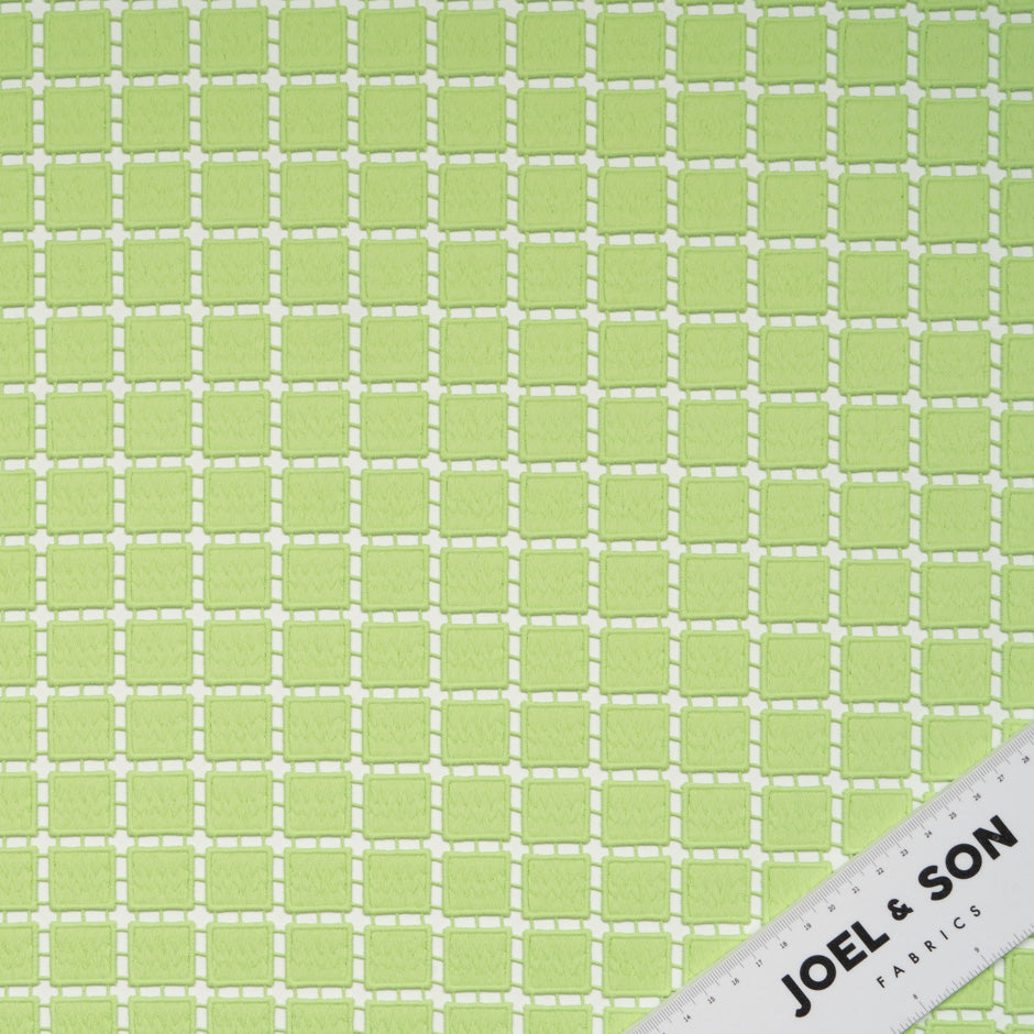 Mint Green Geometric Guipure Lace